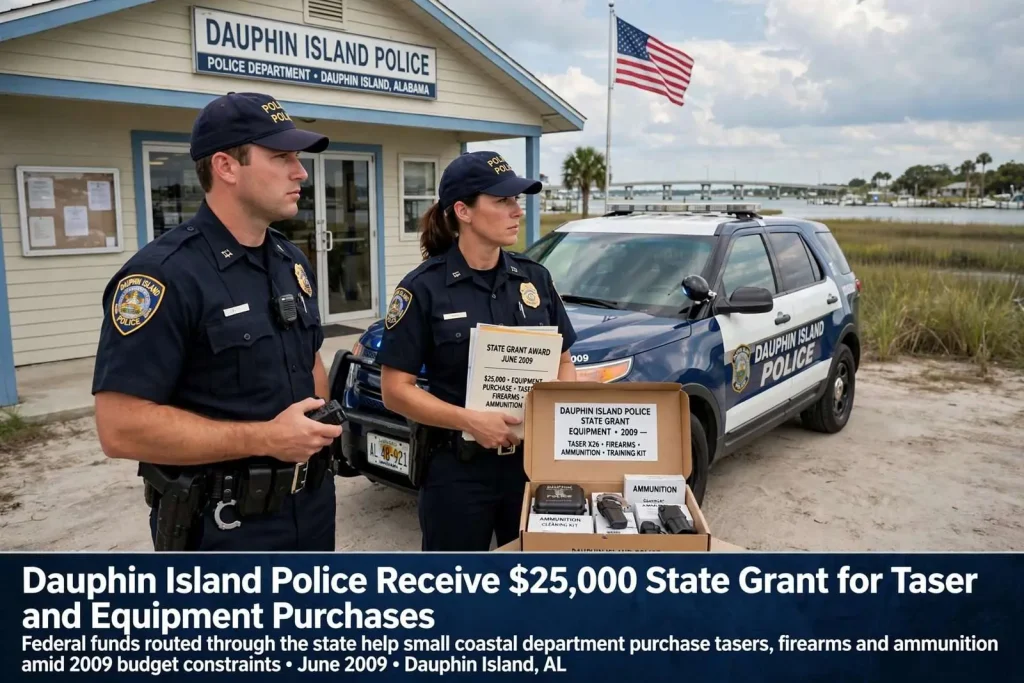 Illustration for the news story: Dauphin Island Police Received State Grant for Taser and Equipment Purchases