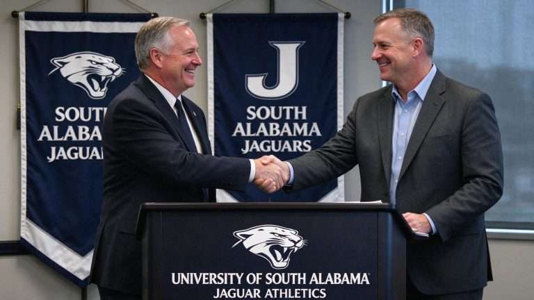 Illustration for the news story: South Alabama Names Dr. Joel Erdmann Athletic Director To Succeed Joe Gottfried
