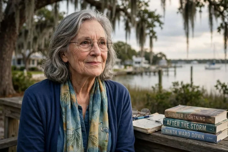 Illustration for the news story: Fairhope Novelist Judith Richards on Katrina, Everglades Roots and Her Husband’s Alabama Past