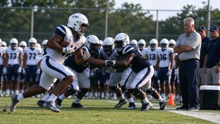 Illustration for the news story: South Alabama Puts on Full Pads, Opens Critical Second Week of First Fall Camp