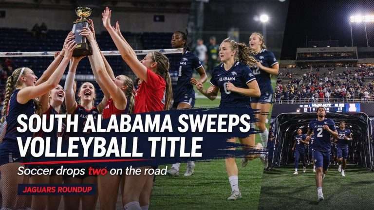 Illustration for the news story: South Alabama Volleyball Sweeps Way to Lady Panther Invitational Title; Soccer Drops Two on the Road
