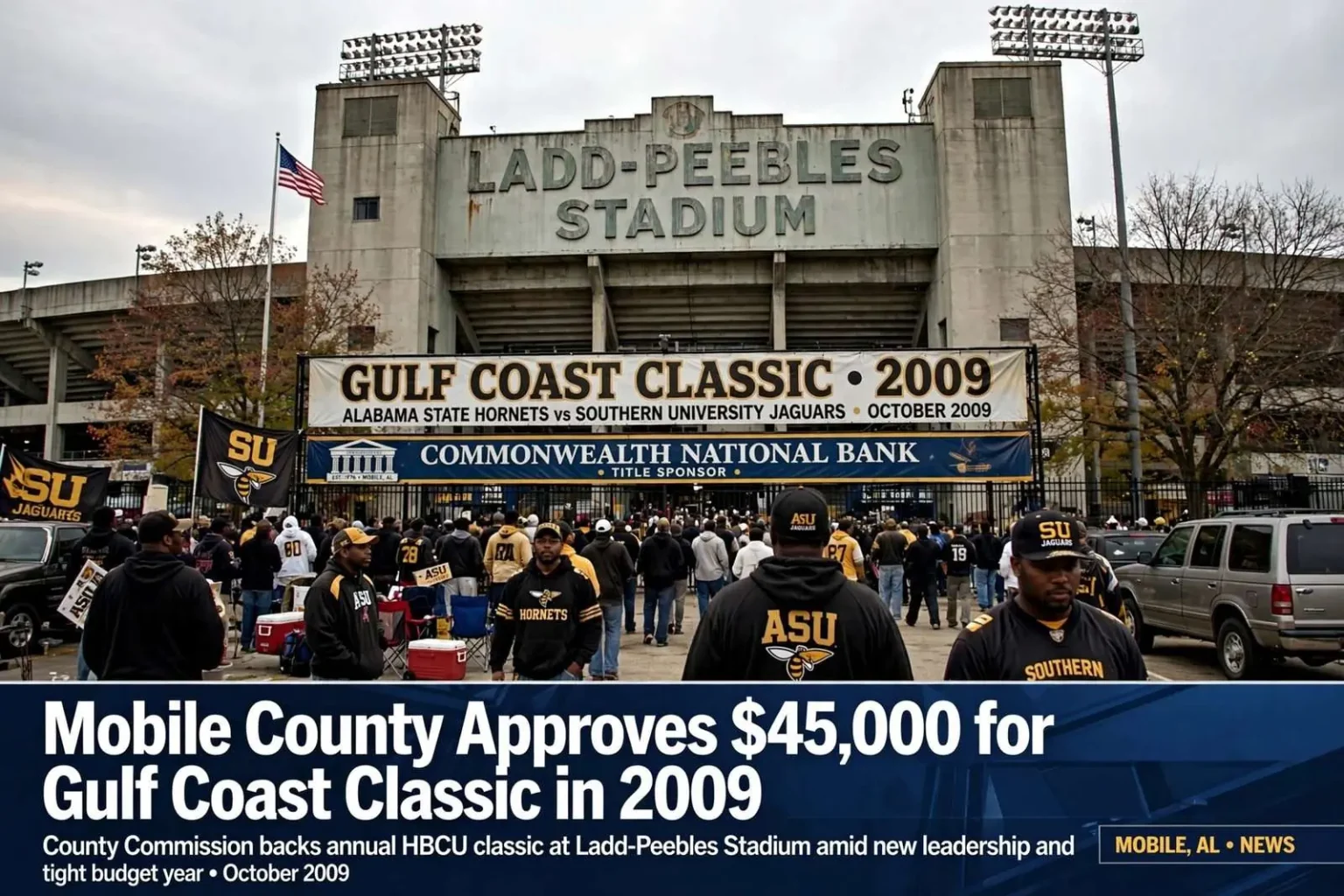 Illustration for the news story: Mobile County Approved $45,000 for Gulf Coast Classic in 2009