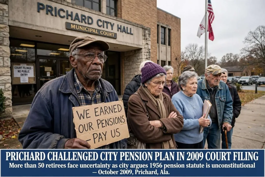 Illustration for the news story: Prichard Challenged City Pension Plan in 2009 Court Filing