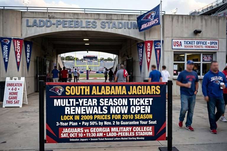 Illustration for the news story: South Alabama Opens Multi-Year Football Season Ticket Renewals Ahead of Georgia Military Game