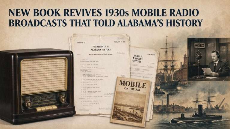 Illustration for the news story: New Book Revives 1930s Mobile Radio Broadcasts That Told Alabama’s History