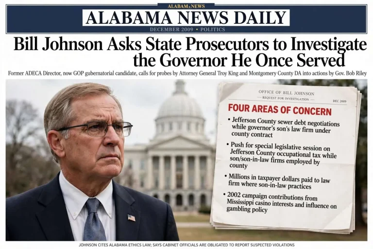 Illustration for the news story: Bill Johnson Asks State Prosecutors to Investigate the Governor He Once Served