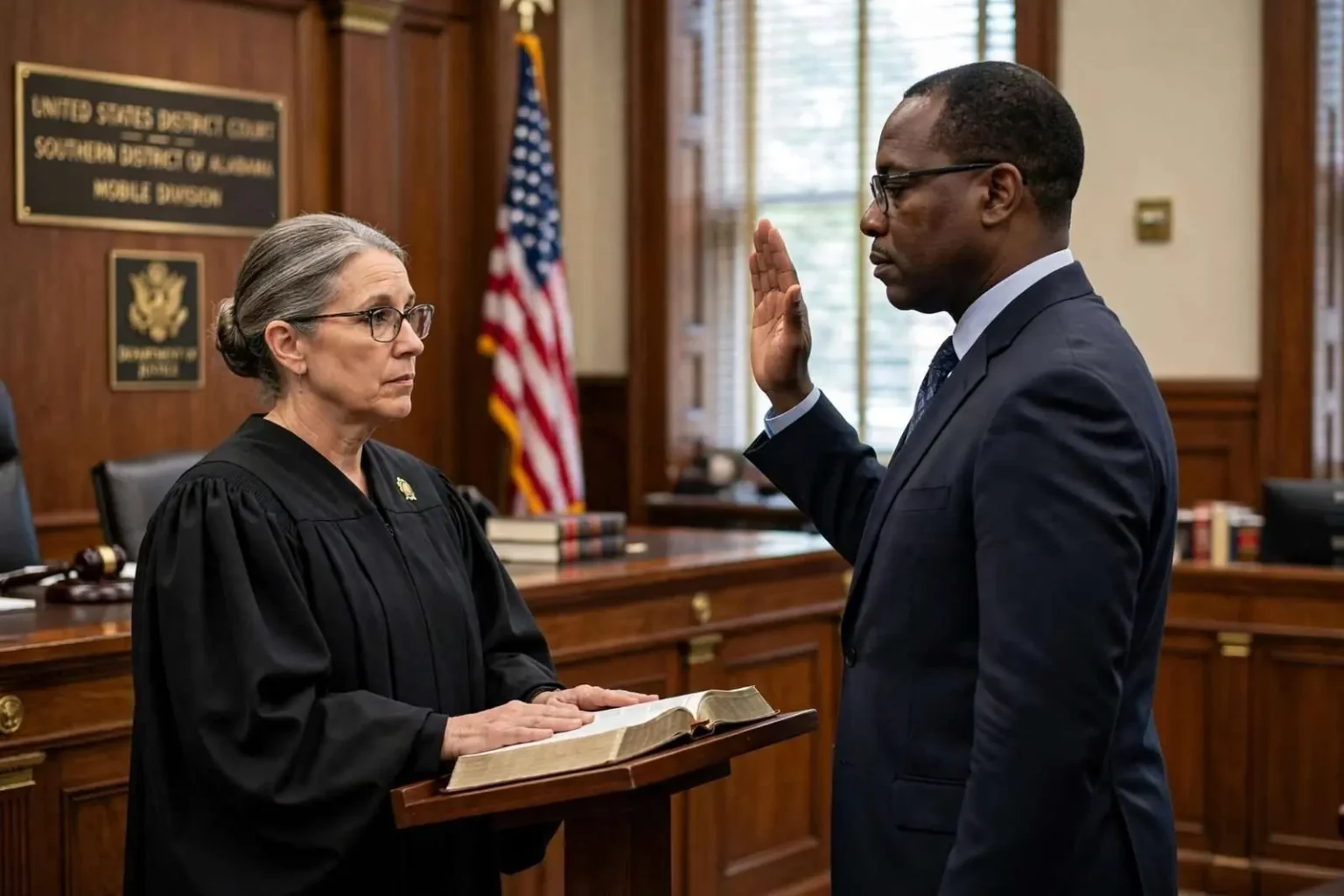 Illustration for the news story: Kenyen Brown Sworn In as the Southern District’s First Black U.S. Attorney