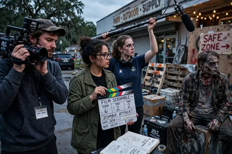Illustration for the news story: Mobile Filmmakers Turn Out Zombie and Apocalypse Shorts for Local Film Scramble