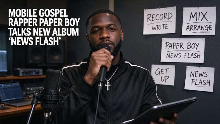 Illustration for the news story: Mobile Gospel Rapper Paper Boy Talks New Album ‘News Flash’