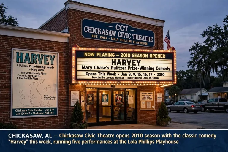 Illustration for the news story: Chickasaw Civic Theatre Opens 2010 Season With Pulitzer-Winning Comedy ‘Harvey’