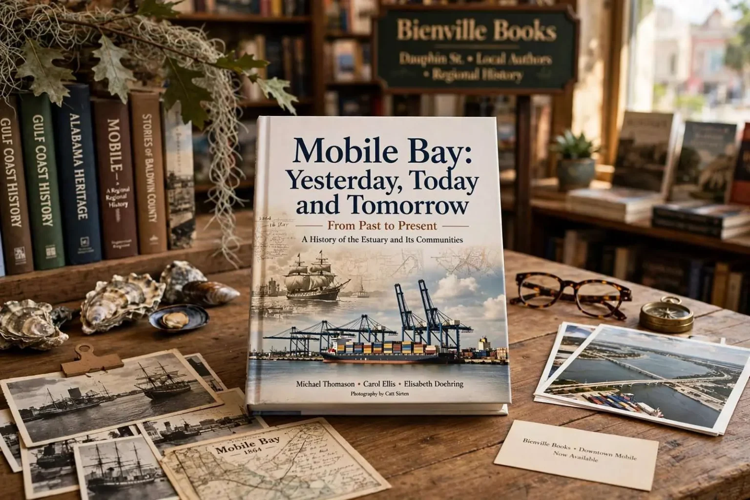 Illustration for the news story: New History Book Traces Mobile Bay From Past to Present