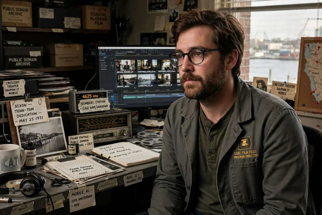 Illustration for the news story: Mobile Filmmaker Gideon Kennedy on Building “Clandestine” From Found Footage and Numbers Stations