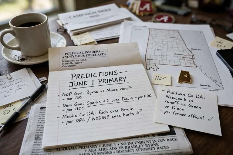Illustration for the news story: Political Insiders Hand In Their Predictions Before the June 1 Primary