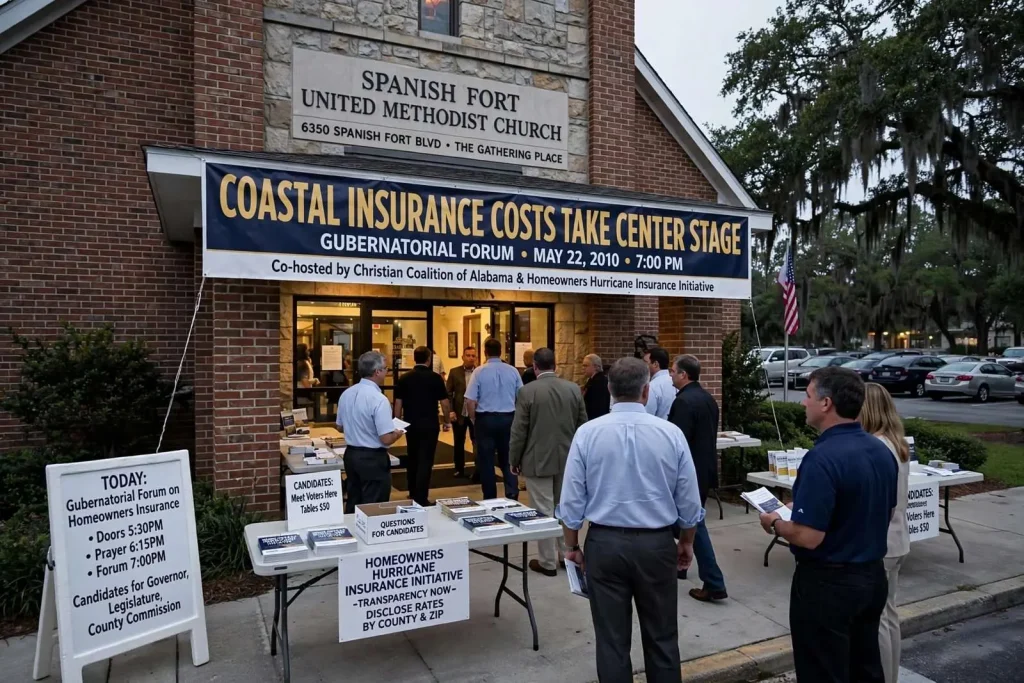 Illustration for the news story: Coastal Insurance Costs Take Center Stage at Spanish Fort Governor’s Forum