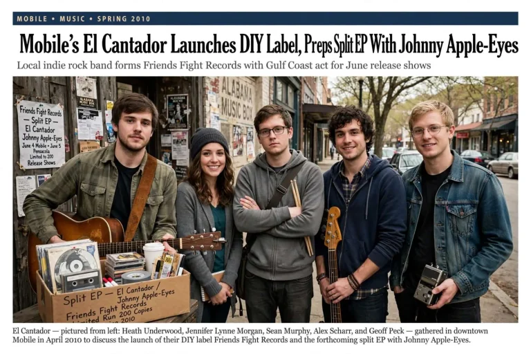 Illustration for the news story: Mobile’s El Cantador Launches DIY Label, Preps Split EP With Johnny Apple-Eyes