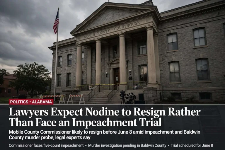 Illustration for the news story: Lawyers Expect Nodine to Resign Rather Than Face an Impeachment Trial