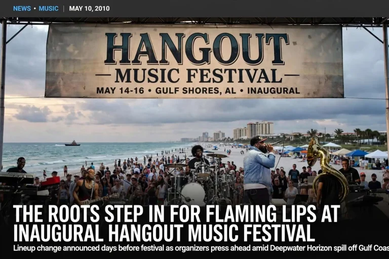 Illustration for the news story: The Roots Step In for Flaming Lips at Inaugural Hangout Music Festival