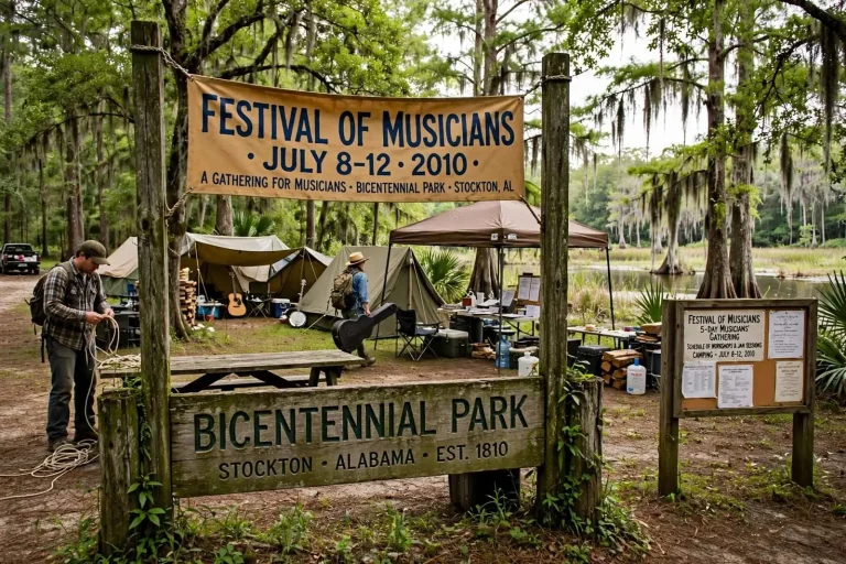 Illustration for the news story: Baldwin County Approves Five-Day Festival of Musicians at Stockton’s Bicentennial Park