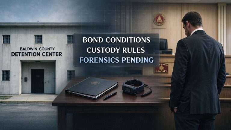 Illustration for the news story: Custody Conditions, Withheld Forensics Dominate Nodine Bond Dispute Ahead of Hearing