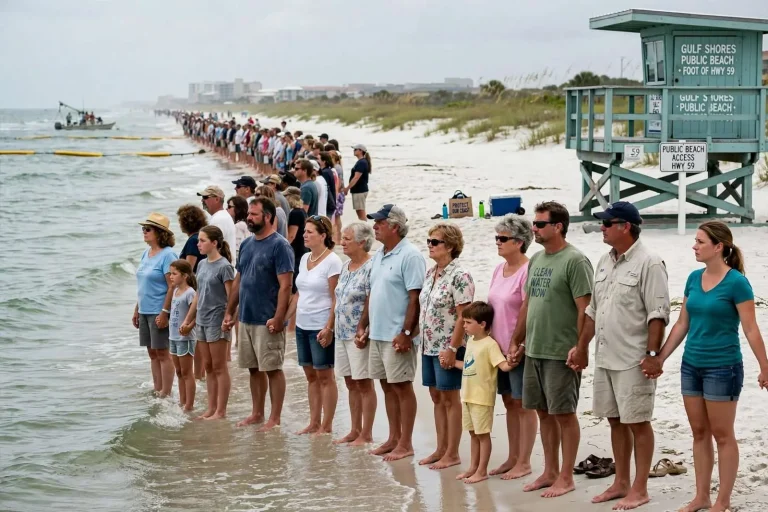 Illustration for the news story: Gulf Shores to Host ‘Hands Across the Sand’ Anti-Drilling Rally