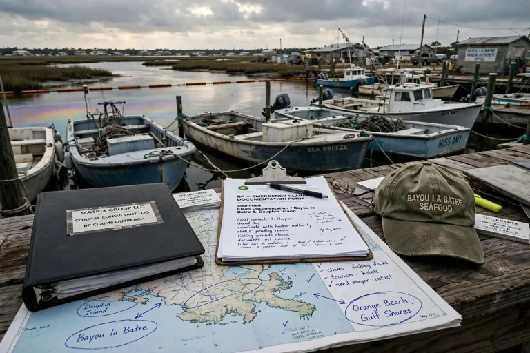 Illustration for the news story: Consultants Enlisted to Steer BP Claims for Coastal Communities