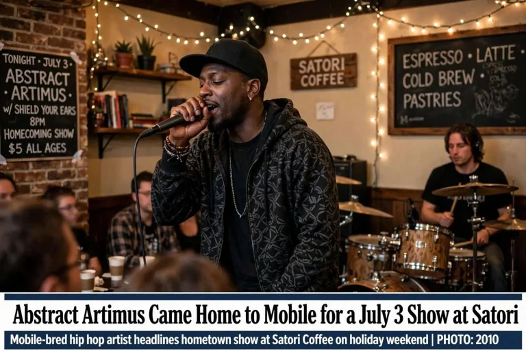 Illustration for the news story: Abstract Artimus Came Home to Mobile for a July 3 Show at Satori