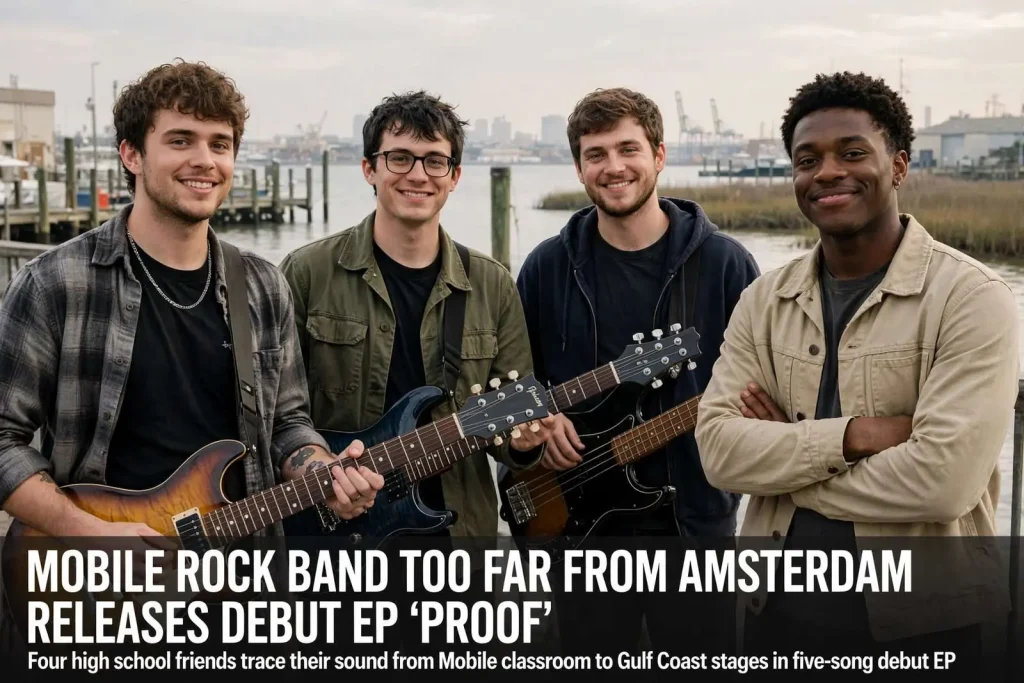 Illustration for the news story: Mobile Rock Band Too Far From Amsterdam Releases Debut EP ‘Proof’