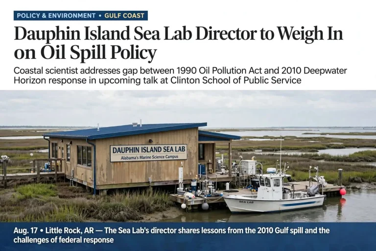 Illustration for the news story: Dauphin Island Sea Lab Director to Weigh In on Oil Spill Policy