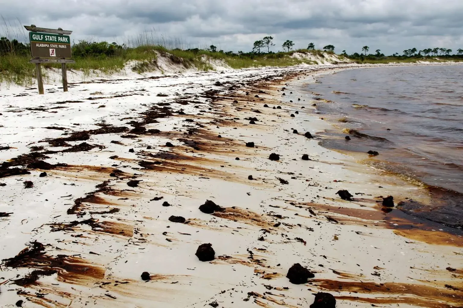 Illustration for the news story: Oil Washed Ashore Again in Gulf Shores in August 2010