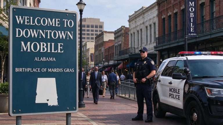 Illustration for the news story: Mobile City Council Weighs Rewrite of Downtown Panhandling Rules