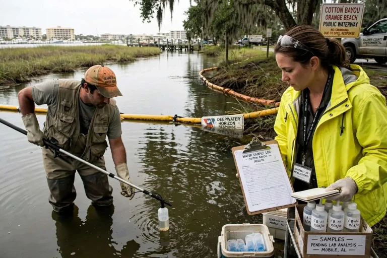 Illustration for the news story: Orange Beach Increased Water Testing After 2010 Corexit Report