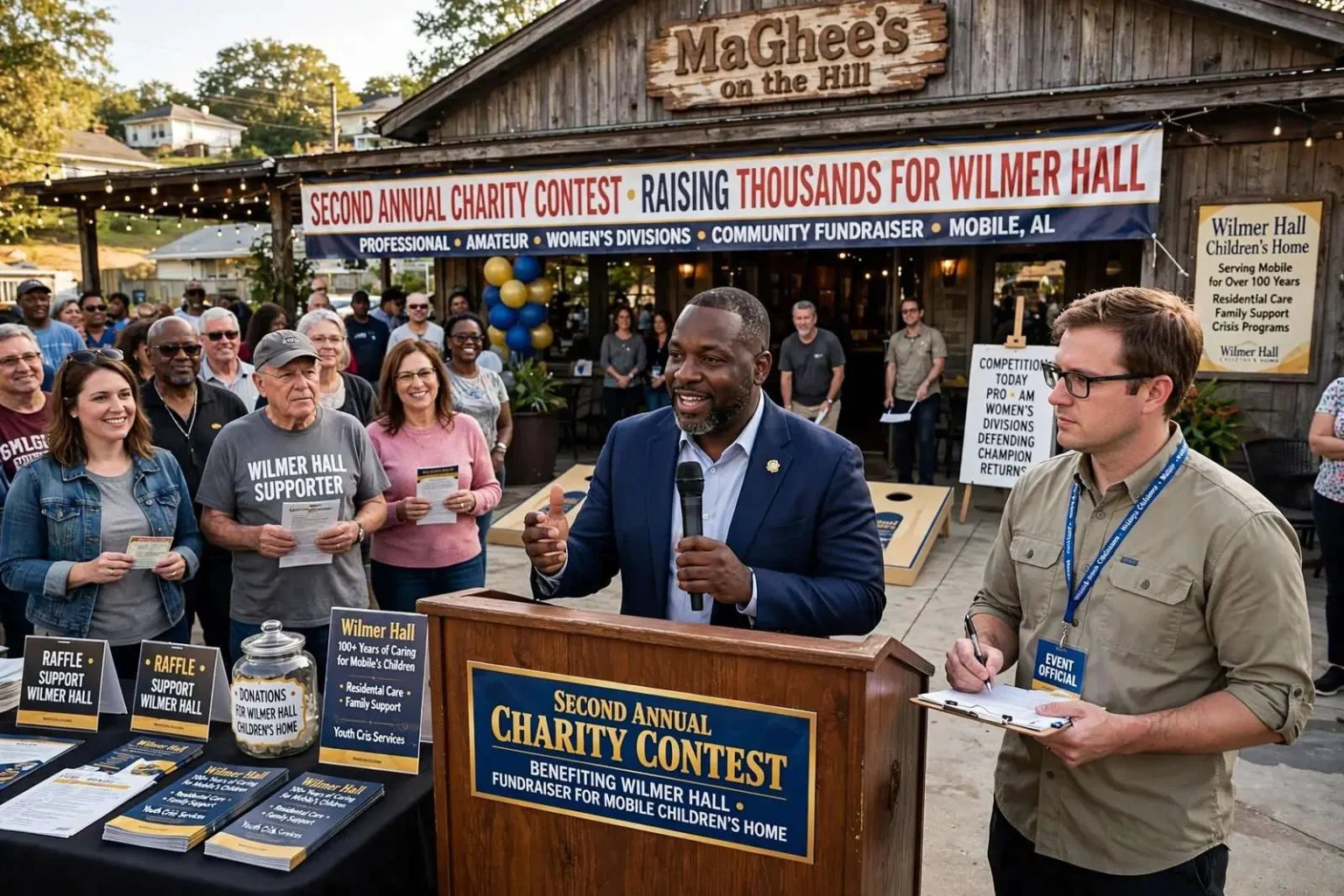 Illustration for the news story: Second Annual Charity Contest at MaGhee’s Grill on the Hill Raises Thousands for Wilmer Hall