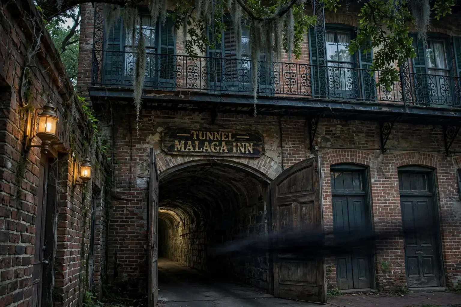 Illustration for the news story: Ghost Stories and a Strange Shadow: The Malaga Inn on Camera