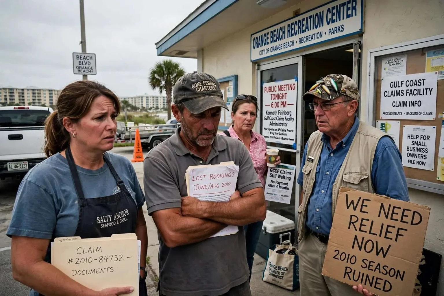 Illustration for the news story: Orange Beach Businesses Raised BP Claims Concerns in 2010