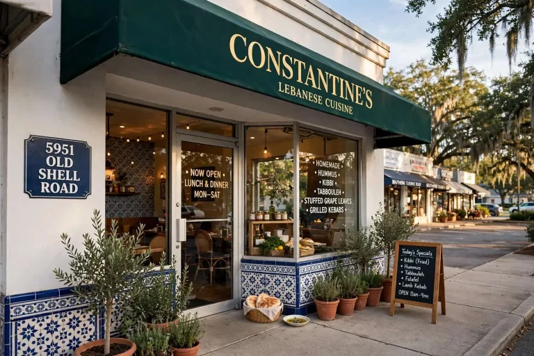 Illustration for the news story: A Familiar Name Returns: Constantine’s Brings Lebanese Cuisine Back to Old Shell Road