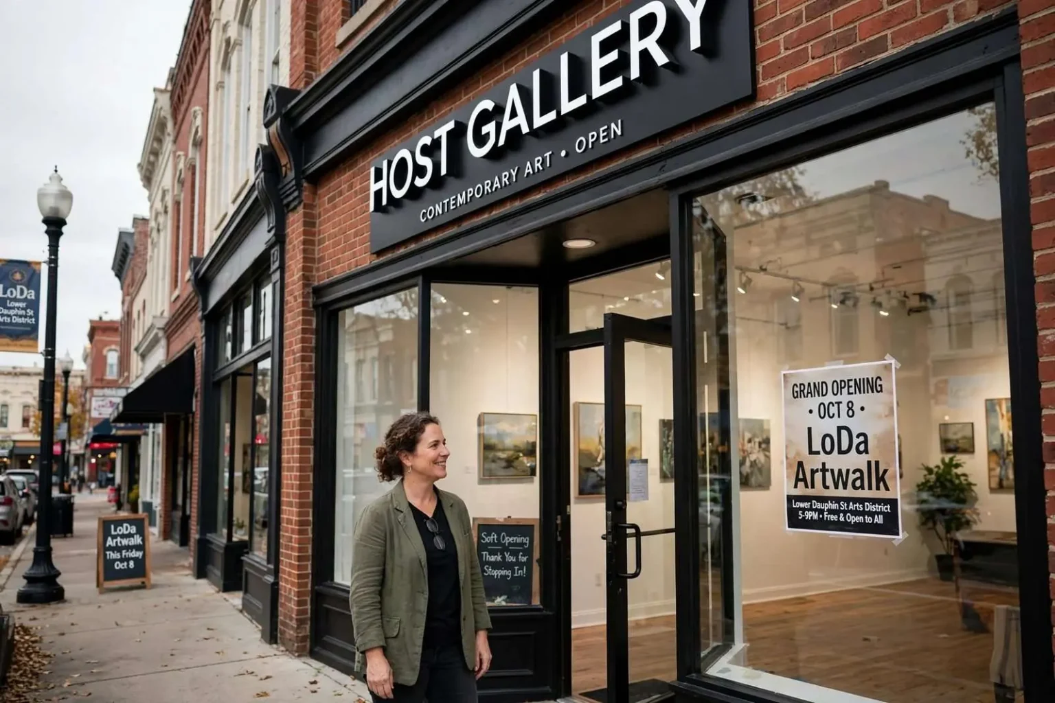 Illustration for the news story: Host Gallery Opens in Downtown Mobile, Ready for LoDa Artwalk Debut