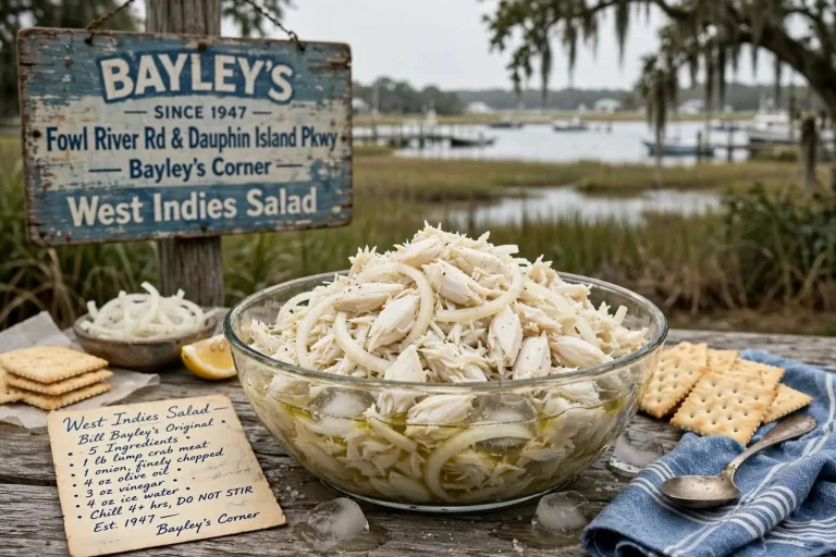 Illustration for the news story: How Bill Bayley’s West Indies Salad Became a Gulf Coast Legend