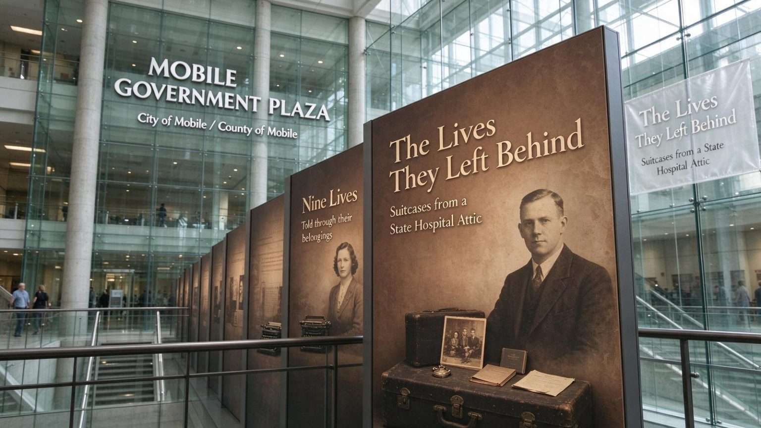 Illustration for the news story: Traveling Exhibit on Willard Psychiatric Center Patients Opens at Mobile Government Plaza