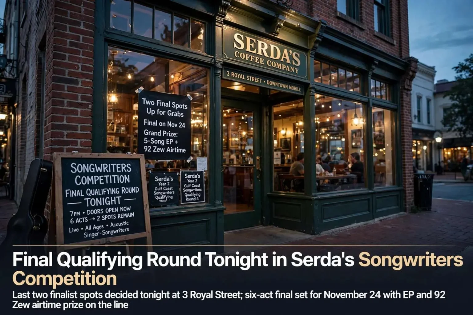 Illustration for the news story: Final Qualifying Round Tonight in Serda’s Songwriters Competition