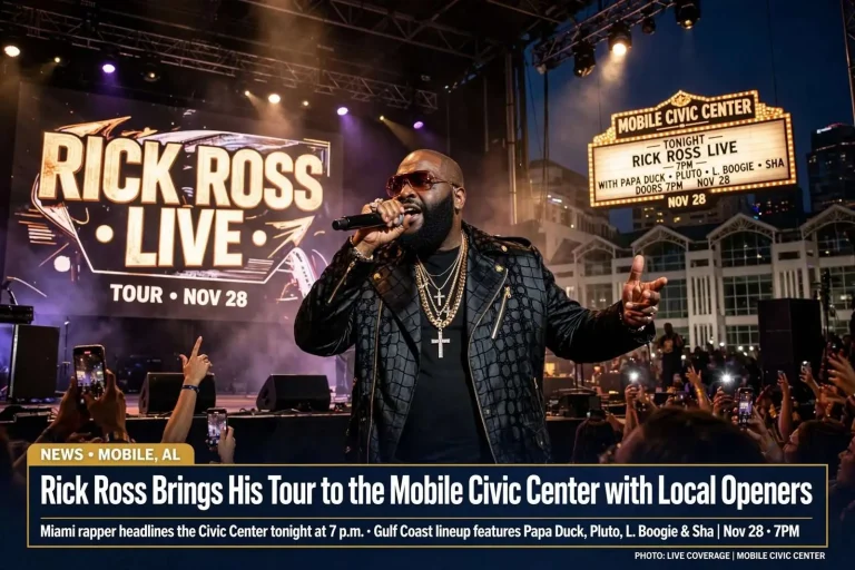Illustration for the news story: Rick Ross Brings His Tour to the Mobile Civic Center with Local Openers