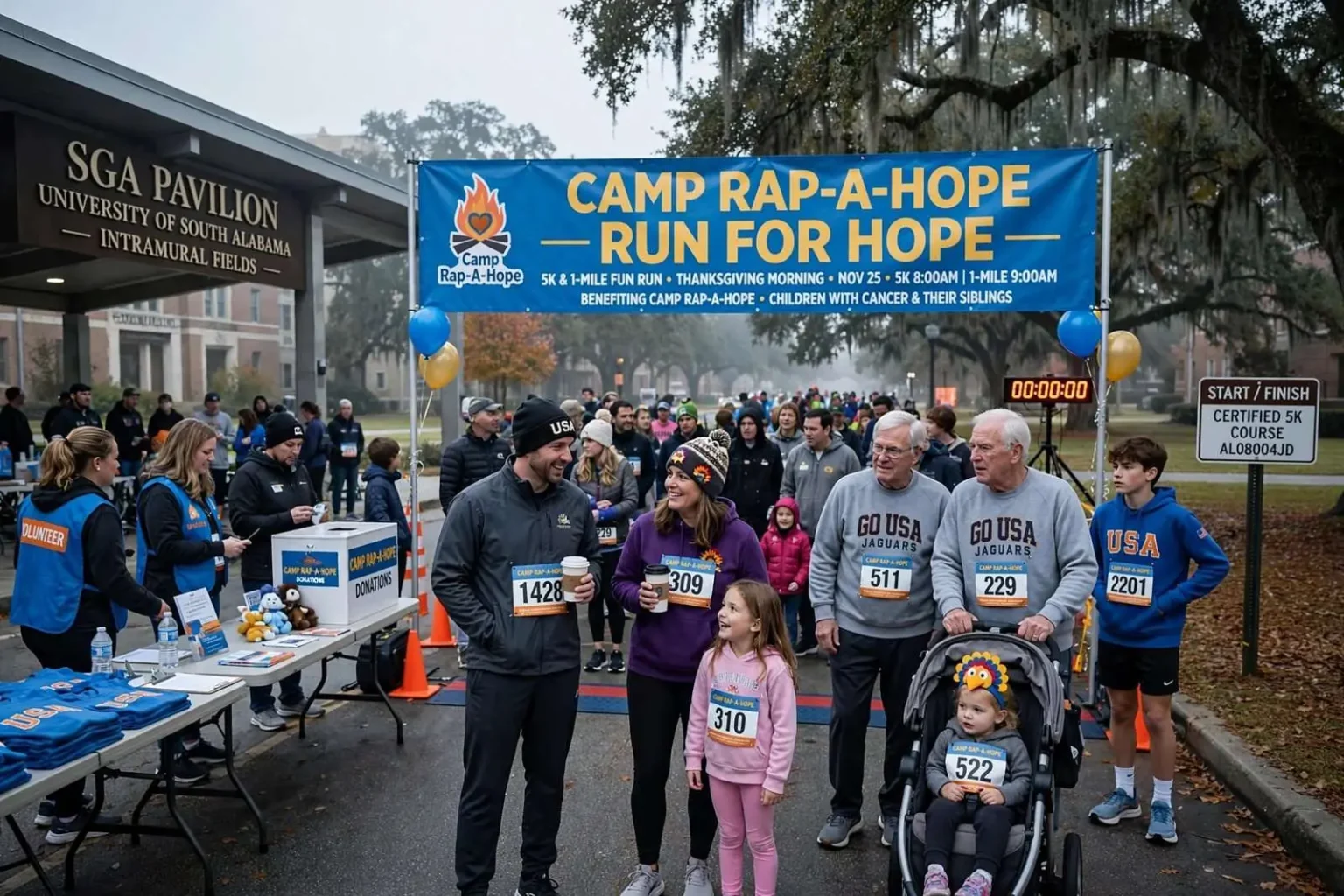 Illustration for the news story: Run for Hope 5K and Fun Run Set for Thanksgiving Morning at USA