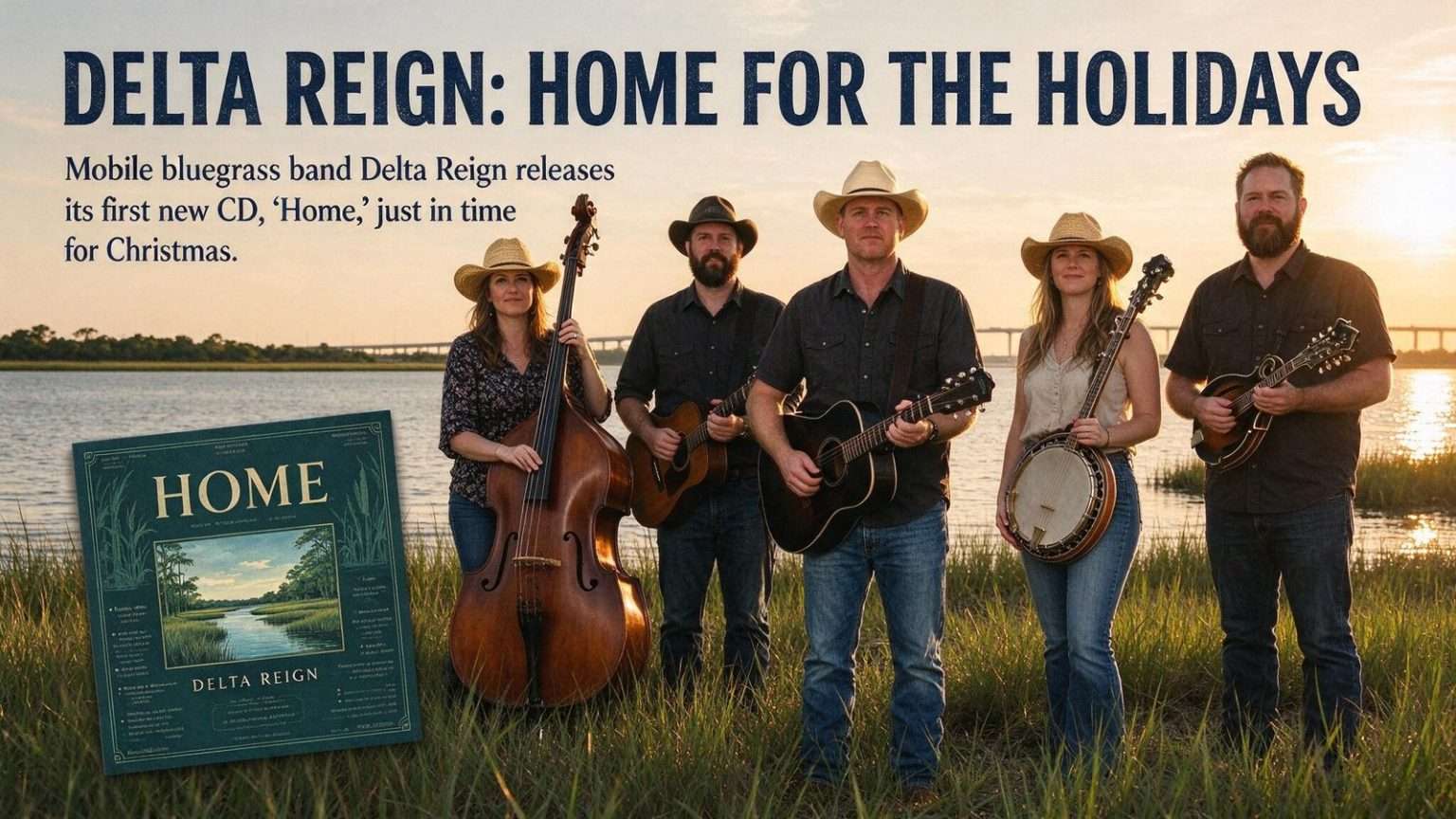 Illustration for the news story: Mobile Bluegrass Band Delta Reign Releases ‘Home,’ Its First New CD