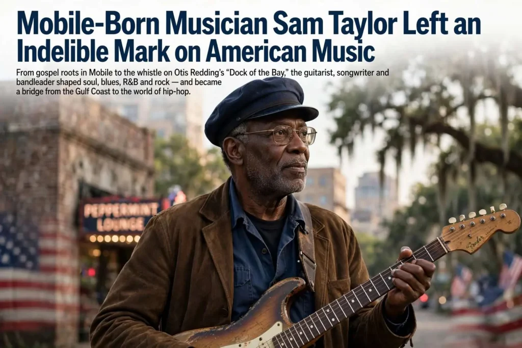 Illustration for the news story: Mobile-Born Musician Sam Taylor Left an Indelible Mark on American Music