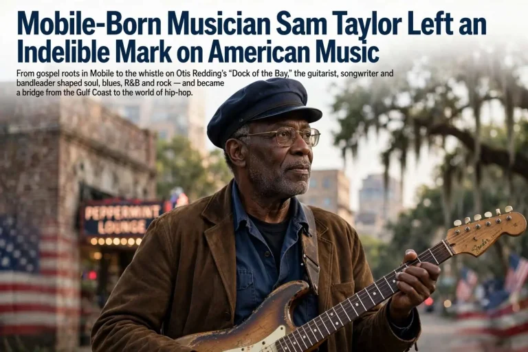 Illustration for the news story: Mobile-Born Musician Sam Taylor Left an Indelible Mark on American Music