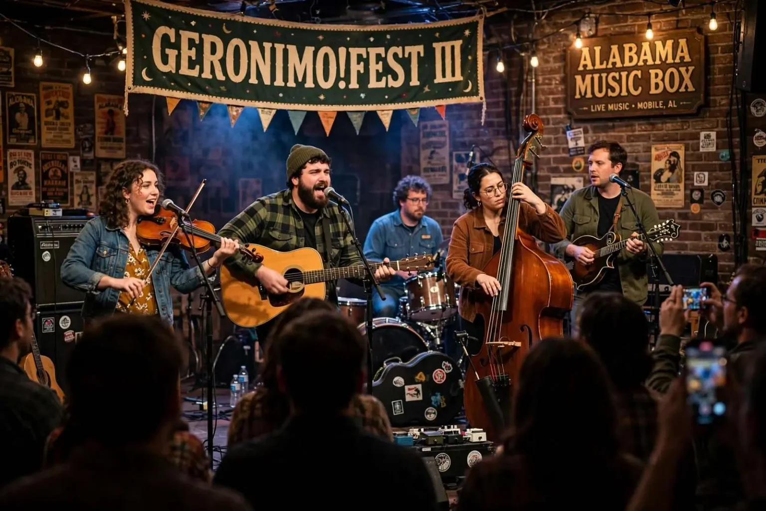 Illustration for the news story: Underhill Family Orchestra Plays Geronimo!Fest III at Alabama Music Box