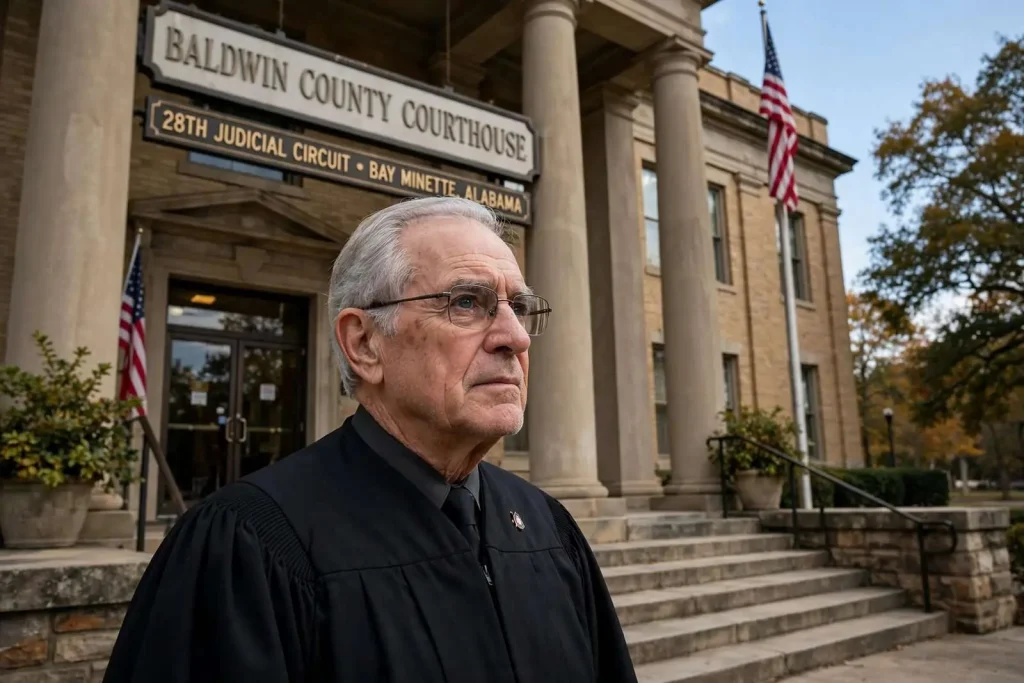 Illustration for the news story: Baldwin Judge Charles Partin Calls Retirement Rumors Premature