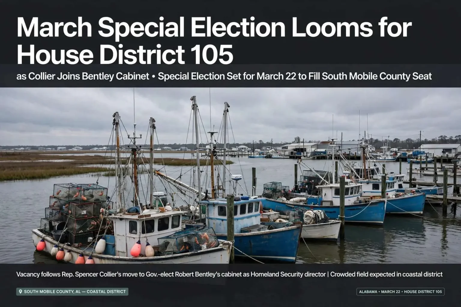 Illustration for the news story: March Special Election Looms for House District 105 as Collier Joins Bentley Cabinet