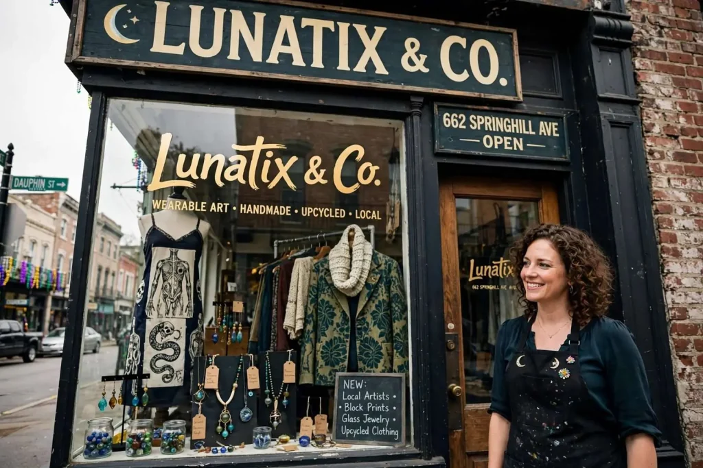 Illustration for the news story: Lunatix & Co. Brings Wearable Art by Local Designers to Dauphin and Springhill