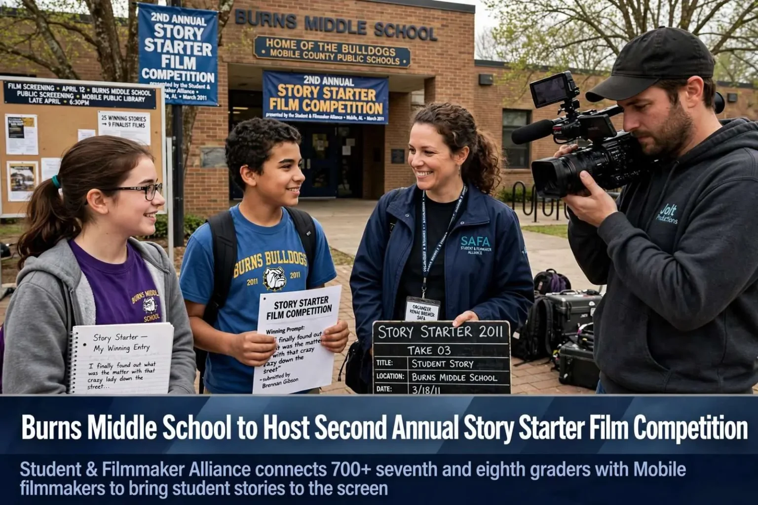 Illustration for the news story: Burns Middle School to Host Second Annual Story Starter Film Competition