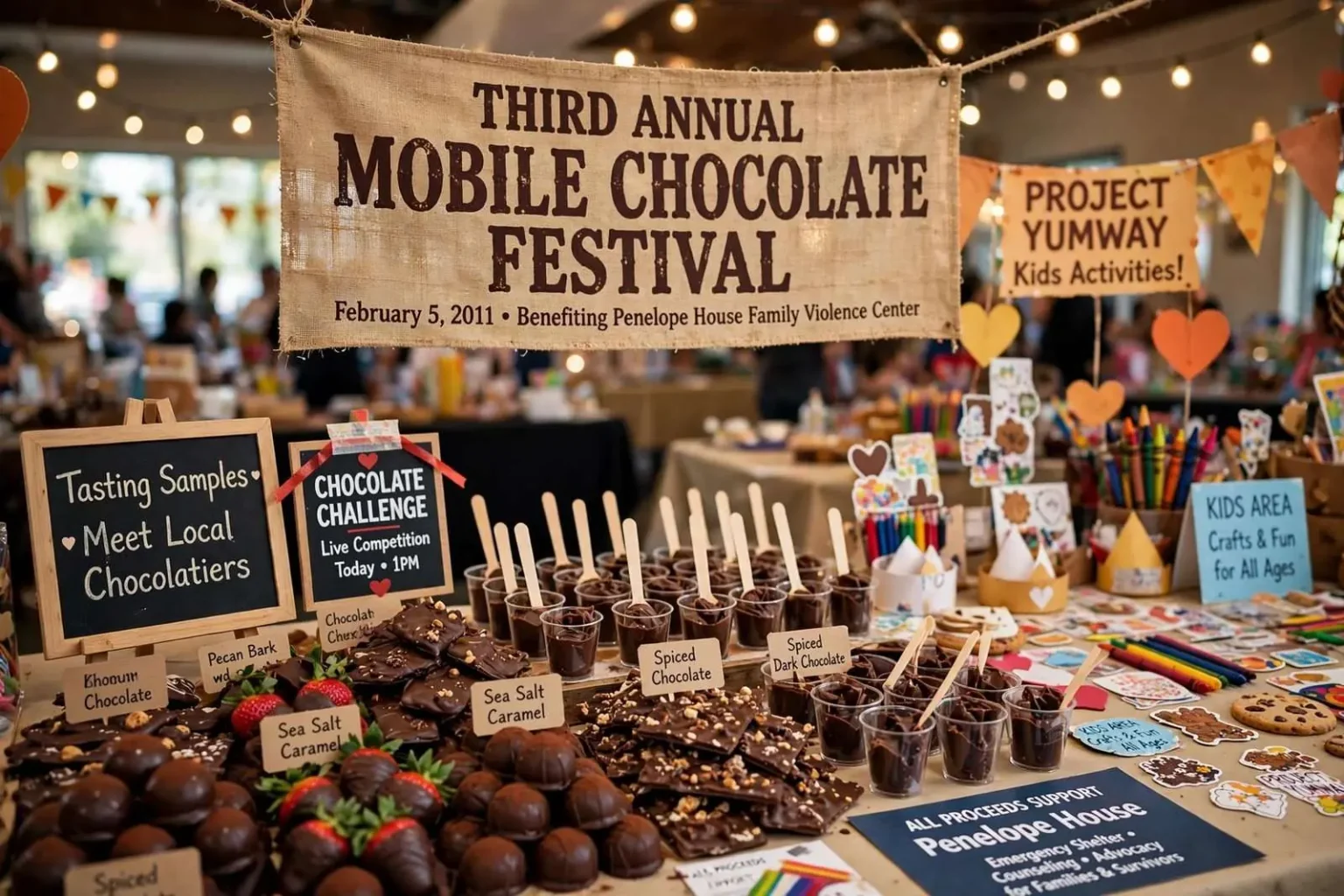 Illustration for the news story: Penelope House to Host Third Annual Mobile Chocolate Festival